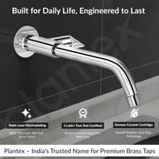 Plantex Pure Brass Sink Tap for Kitchen with 12 inches Long Spout/Kitchen Sink Tap with Water Saving Nozzle - 7 Year Warranty (PAC-1811-Chrome)