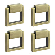 Plantex Drawer Kadi/2 Inch Chest Handle for Drawer/Square Cabinet Kadi/Pull-Push Small Kadi for Home/Office Drawer - Pack of 4 (SH-358, Brass Antique)