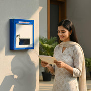 Plantex All in One Multipurpose Letter Box/Suggestion Box for Office/Post Box for Home gate/Donation Box/Complaint Box/with Lock -Wall Mount - Pack of 15 (Blue & Ivory)