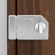 Plantex Tri-Bolt Lock for Main Door/Heavy Duty Door Lock with 4 Keys/Suitable for Single or Double Door for Home/Office/Hotel - Pack of 1 (Satin White and Chrome)