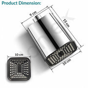 Plantex ABS Square Head Shower/4 Inch Overhead Rain Shower for Home/Hotel/Adjustable Shower Head for Bathroom - Pack of 1 (Chrome, 9012)