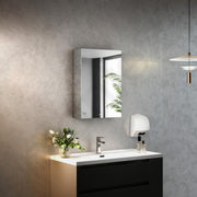Plantex Premium Bathroom Mirror Cabinet/304 Grade Stainless Steel Mirror Cabinet/Bathroom Shelf for Wall - (14x20 Inch - Chrome)