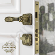 Plantex Premium Door Locks with 3 Years of Warranty Main Door Lock for Home/Mortise Lock for Door - Main Door Lock Set (644 - Brass Antique)