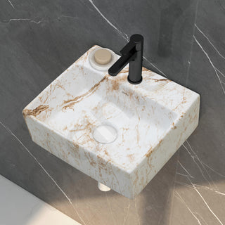Plantex Wall Mount Washbasin for Bathroom/Designer Ceramic Basin/Rectangle Tabletop Wash Basin/Home/Office (13 x 11.5 x 4.5 Inch)