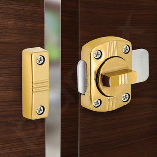Plantex Heavy Duty Baby Latch for Bathroom/Door Latch Lock for Toilet/Door Stopper for Bathroom/Bathroom Accessories -Pack of 1 (PVD Gold)