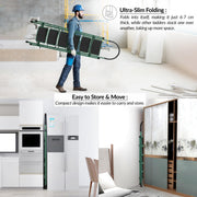 Plantex Hercules Pro 6-Step Foldable Ladder for Home with 150 kg Load Capacity/Heavy-Duty GI Steel Ladder/Anti-Slip Wide Step/Strong, Stable & Multi-Purpose (Green)
