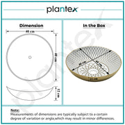 Plantex Table Top Wash Basin For Bathroom/Designer Ceramic Basin/Countertop Vessel Sink Basin - Indo-European Collection (NC-664, 16 x 16 x 5 Inch)