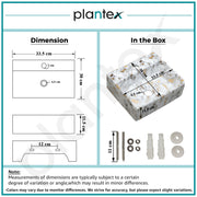 Plantex Wall Mount Washbasin for Bathroom/Designer Ceramic Bathroom Sink/Rectangle Tabletop Wash Basin/Home/Office (13 x 11.5 x 4.5 Inch)