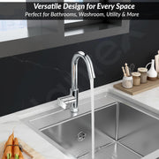 Plantex Pure Brass Sink Tap for Kitchen Basin/Sink Tap for Wash Basin/Deck Mount/Sink Cock with Wall Flange-(APS-2602-chrm)