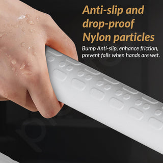 Plantex Stainless Steel 24 Inch U-Shape Handle for Bathroom Support/Space-Saving Safety Bar for Shower/Toilet/Bedside Anti-Slip Shower Grab Bar for Bathroom - (White)