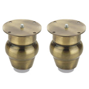 Plantex Heavy Duty Round 3 inch Spare Sofa Legs for Bed Furniture/Sofa Legs for Furniture Fitting/Table Legs/Sofa Leg Set of 2 pcs (Brass Antique)