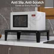 Plantex GI Steel Microwave Oven Stand/OTG Rack for Kitchen Platform/Oven Stand for Kitchen with Removable Legs- (Black) - Metal