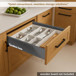 Plantex Tandem Box Drawer for Kitchen/Soft Close Tandem Box for Modular Kitchen/Tandem Basket/Load Capacity Upto 45 Kg - Grey (22 x 4 inch)