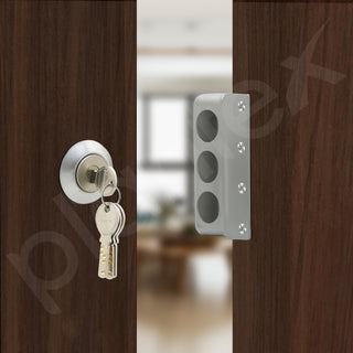 Plantex Rim Lock for Main Door - Heavy Duty With 4 Keys - Suitable for Inside Opening Wooden Doors - Pack of 1 (Satin)