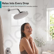 Plantex ABS 9 Inch Round Head Shower/Overhead Rain Shower/Shower for Home/Hotel/Adjustable Shower Head for Bathroom - Pack of 1 (Chrome, D639)