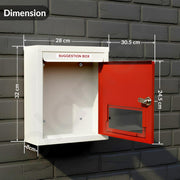 Plantex All in One Multipurpose Letter Box/Suggestion Box for Office/Post Box for Home gate/Donation Box/Complaint Box/with Lock -Wall Mount - Pack of 15 (Red & Ivory)