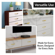 Plantex Cabinet Handle/96mm Handle for Drawer/Wardrobe/Kitchen Handle/Pull-Push Handle for Home/Office - Pack of 1 (Gold)
