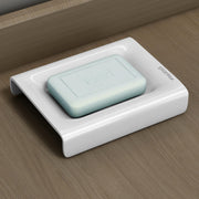 Plantex Acrylic Floor Soap Holder for Bathroom/Soap Case/Soap Dish/Bathroom Accessories - (White)