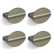 Plantex Knobs for Drawers/Round Drawer Knobs for Cabinets/Pull-Push Knobs for Kitchen/Bedroom Drawer - Pack of 4 (Satin)