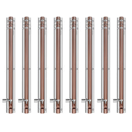 Plantex Heavy Duty 12-inch Joint-Less Tower Bolt for Wooden and PVC Doors for Home Main Door/Bathroom/Windows/Wardrobe - Pack of 8 (703, Rose Gold and Chrome)