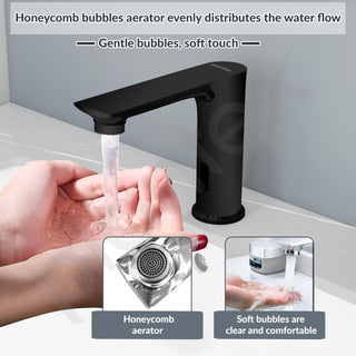 Plantex Solid Brass Automatic Touchless Faucet for Wash Basin/Sensor Tap for Kitchen Sink/Electronic Basin Tap/Sink Tap for Kitchen Basin (Black)