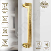 Plantex Heavy Duty Door Handle/13-inches Main Door Handle/Door Pull Push Handle - Pack of 1 (296-PVD Gold Finish)