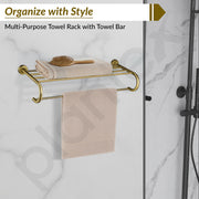 Plantex 304 Grade Stainless Steel 24 inch Towel Rack for Bathroom/Towel Stand/Hanger/Bathroom Accessories - Daizy (Antique)