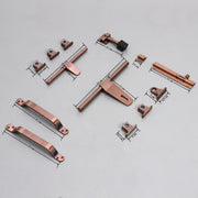 Plantex Stainless Steel Door Kit for Single Door/Door Hardware/Door Accessories (10 inch Al-Drop,8 inch Latch, 8 inch 2 Handles,7 inch Tower Bolt and 4 inch Door Stopper) - (DK-07-PVD Rose Gold)