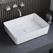 Plantex Melamine Tabletop Wash Basin/Washbasin for Bathroom/Restaurants/Office (White, 18 x 13 x 4.5 Inch)