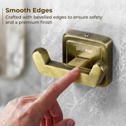 Plantex 304 Grade Stainless Steel Robe Hook/Napkin Hanger/Hook for Hanging Towel in Bathroom/Living Room - Decan (Brass Antique)