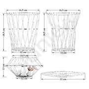 Plantex Multipurpose Stainless Steel Foldable Fruit And Vegetable Basket For Kitchen/Dining Table/Home(8 Shapes), 1 L,Oval