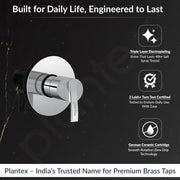 Plantex 25 mm Pure Brass Flush Valve for Toilet with Teflon Tape and Brass Wall Flange/Angle Cocke for Bathroom - 7 Year Warranty-(AQ-1420-Chrome)