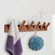 Plantex Wall Hooks for Hanging Cloth/Stainless Steel Towel Hangers/Bathroom Robe Hooks/Door Hangers/Square Wall Hook/Hook Rail for Hanging Keys - 6 Hooks (Pack of 2, PVD Rose Gold)