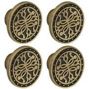 Plantex Knobs for Drawer/Round Drawer Knobs/Knobs for Cabinets/Pull-Push Knobs for Kitchen/Bedroom Drawer - Pack of 4 (DTK-301, Brass Antique)