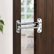 Plantex Heavy Duty Swing Bar Lock/Door Safety Guard with High Security Auxiliary Lock for Home/Office/Hotel - Pack of 4 (SH-42, Silver, Chrome Finish)