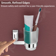 Plantex Smero Pure Brass Tooth Brush Holder/Tumbler Holder/Toothpaste Holder/Bathroom Accessories - Superb (Chrome)