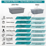 Plantex Granite Single Bowl Kitchen Sink/Non-Fading Mosaic Matt Grey Colour With Uv Protection/Quartz Sink For Kitchen/Undermount/Overmount (Mosaic Grey/21 X 18 Inches)