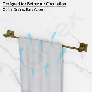 Plantex 304 Grade Stainless Steel 24 inchTowel Hanger for Bathroom/Single Towel Rod/Towel Bar/Towel Holder/Stand/Bathroom Accessories - Splash (Antique)