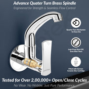 Plantex Sink Cock for Basin/Wall Mount Tap for Kitchen Sink with Wall Flange and Teflon Tape/Sink Cocke Tap/Water Tap - (3504, Chrome)