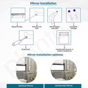 Plantex Frameless Mirror for Bathroom/Dressing Room/Living Room/Bedroom/Entryway - Capsule Shape (18 X 24 Inch)