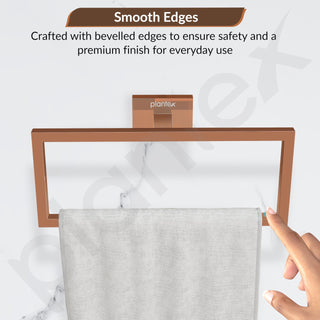 Plantex 304 Grade Stainless Steel Compact Napkin Hanger/Holder for Wash Basin Hand Towel Holder for Bathroom Accessroies - Benz (Rose Gold)
