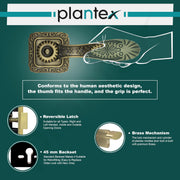 Plantex Premium Door Locks with 3 Years of Warranty Main Door Lock for Home/Mortise Lock for Door - Main Door Lock Set (644 - Brass Antique)