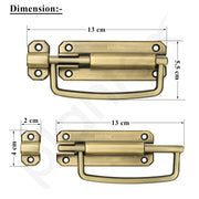 Plantex Door Latch for Bathroom/Latch Lock for Main Door/Door Stopper/Baby Latch/Door Lock Latch for Home/Office Doors/Chitkani - Pack of 1 (Brass Antique)