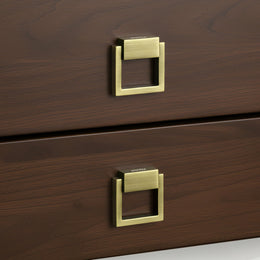 Plantex Drawer Kadi/2 Inch Chest Handle for Drawer/Square Cabinet Kadi/Pull-Push Small Kadi for Home/Office Drawer - Pack of 2 (SH-358, Brass Antique)