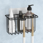 Plantex Self Adhesive Shelf/Wall Mounted Storage Shelf/Rack/Toothbrush Holder with Kitchen Napkin Holder/Shelf for Bathroom