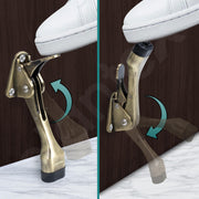 Plantex Door Stopper for Home Hydraulic/Gate Stops for The Door with Rubber Grip 5-Inch Long Door Stopper for The Wooden Door (Pack of 10) Brass Antique