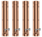 Plantex Stainless Steel 8 inch Tower Bolt/Tower Bolt for Home,Offices Doors and Windows/Tower Bolt for Main Door/Door Latch/Kundi/Chitakini/Door Latch for Windows (Rose Gold, Pack of 4)