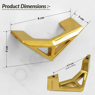 Plantex Knobs for Drawers/Drawer Knobs/Triangle Knob for Cabinets/Drawer Handle/Pull-Push Knob for Kitchen/Bedroom Drawers - Pack of 3 (Gold)