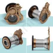Plantex Solid Brass Door Lens/Door Eye Viewer/Eye Hole for Main Door/180 Degree Ultra Clear Door Viewer for Safe and Secure Home/Office/Hotel - Pack of 2 (Rose Gold)