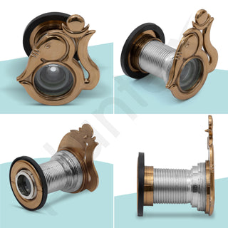 Plantex Solid Brass Door Lens/Door Eye Viewer/Eye Hole for Main Door/180 Degree Ultra Clear Door Viewer for Safe and Secure Home/Office/Hotel - Pack of 2 (Rose Gold)